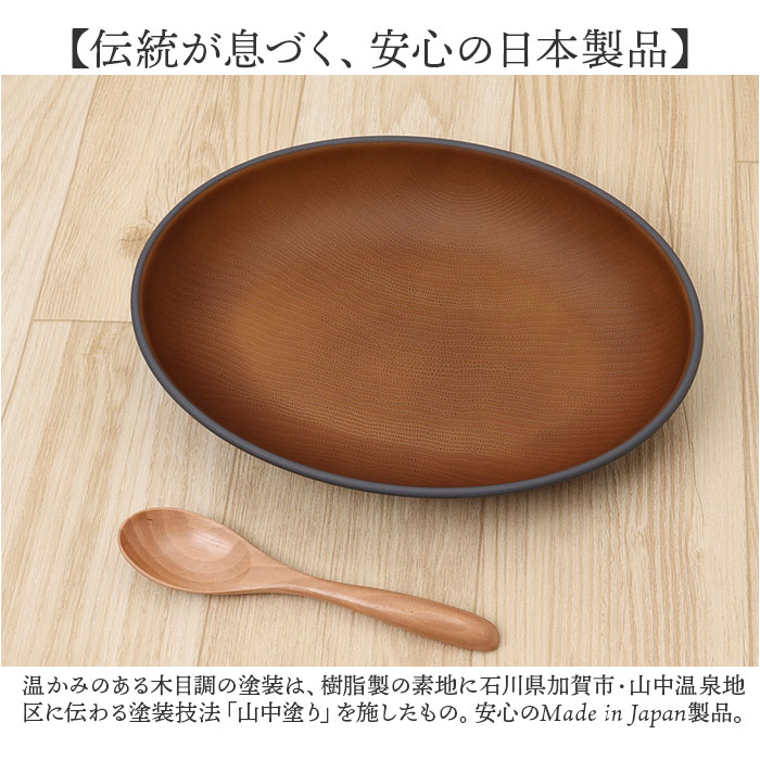 楽天市場】オーバルプレート 楽天 18.5×25.5cm 木目調食器 カフェ