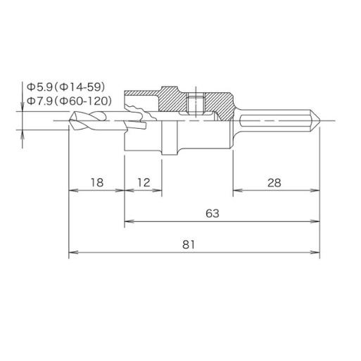 楽天市場】ミヤナガ ホールソー278 刃先径50mm 刃数10枚 品番278050