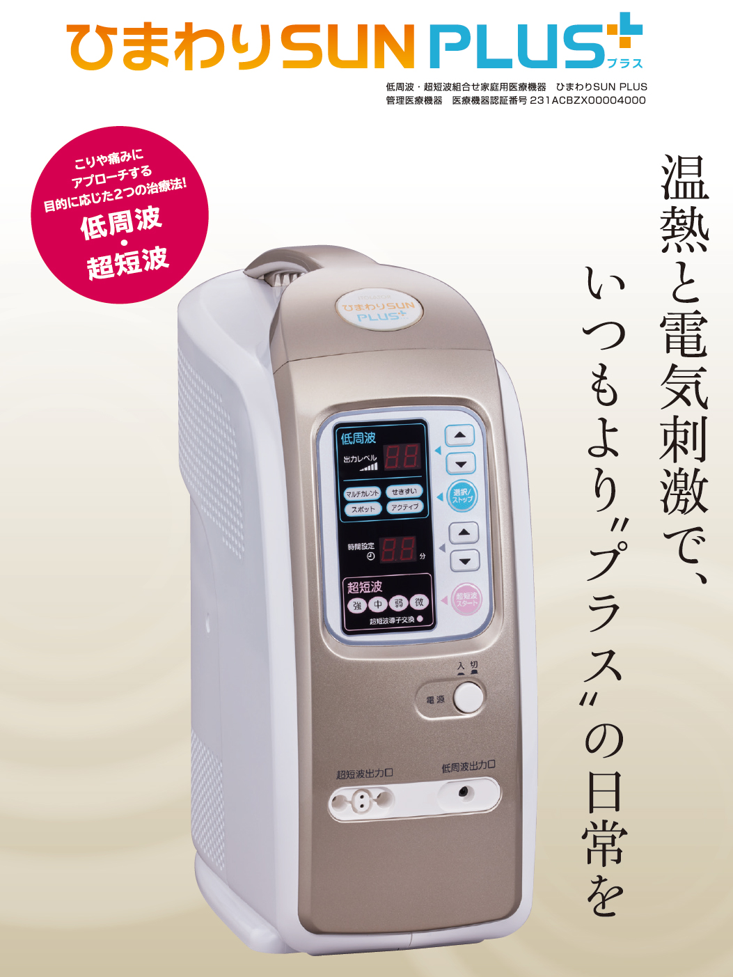 伊藤超短波、トレーニングからフェイシャルまでの機能を備えた 家庭用