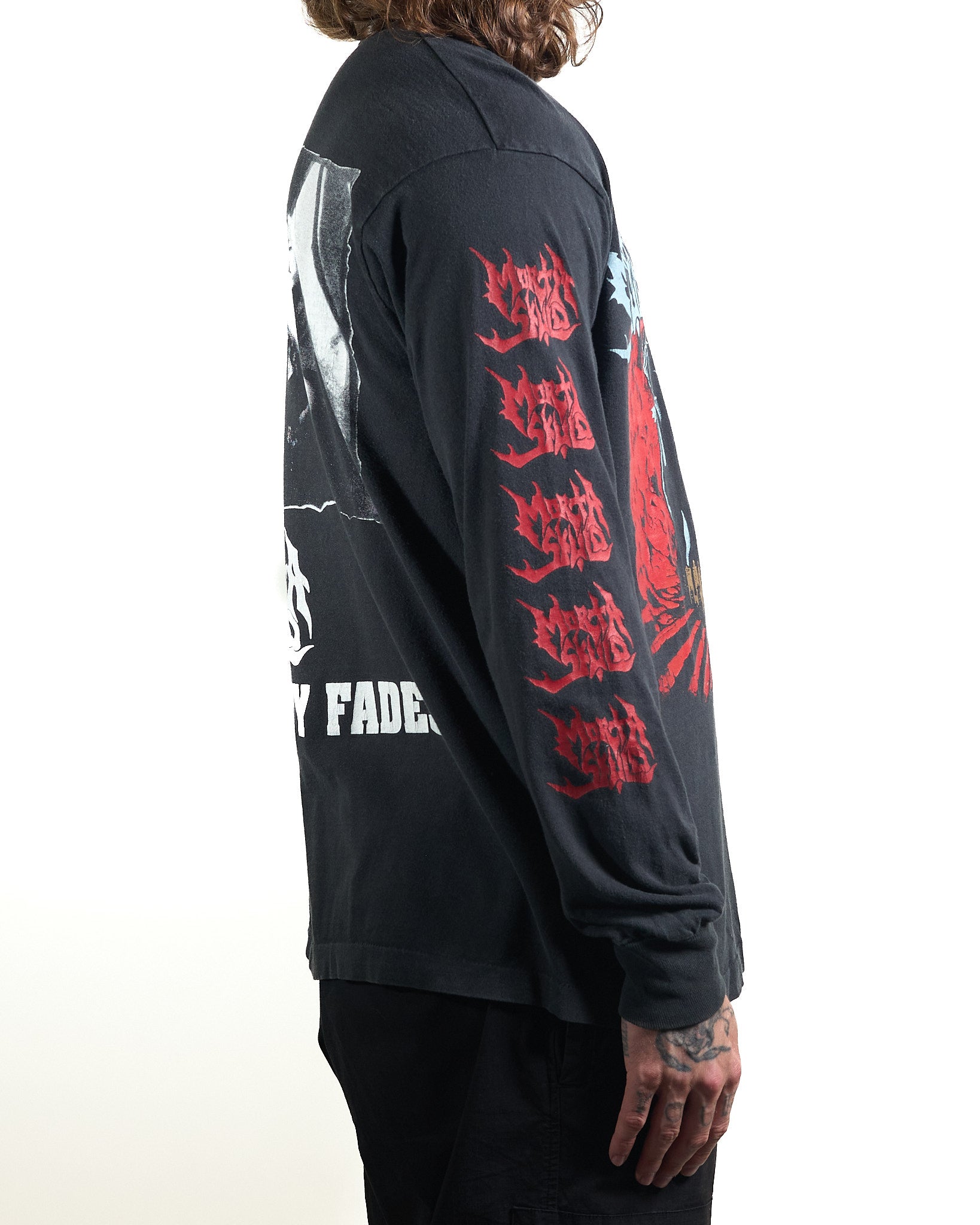 Vintage 90's Morta Skuld As Humanity Faded Longsleeve – Mills