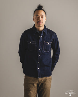 Iron Heart - IHSH-326-IND - 12oz Selvedge Denim Snap Work Shirt