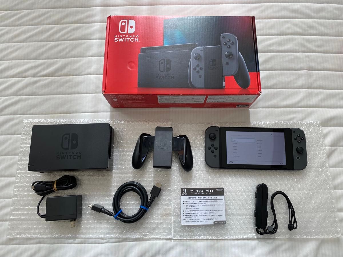 完品/動作確認済】Nintendo Switch グレー バッテリー強化｜Yahoo