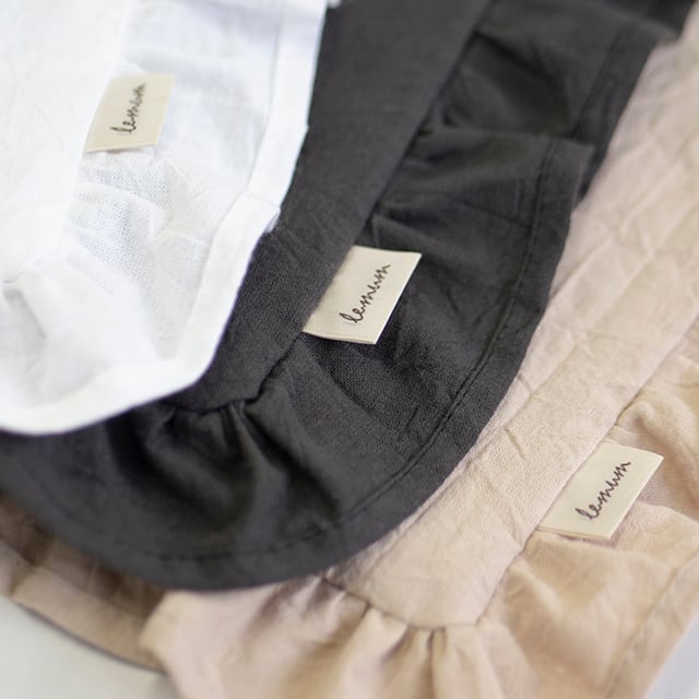 pur ティッシュカバー フリル (ホワイト) コットン100% | le mum