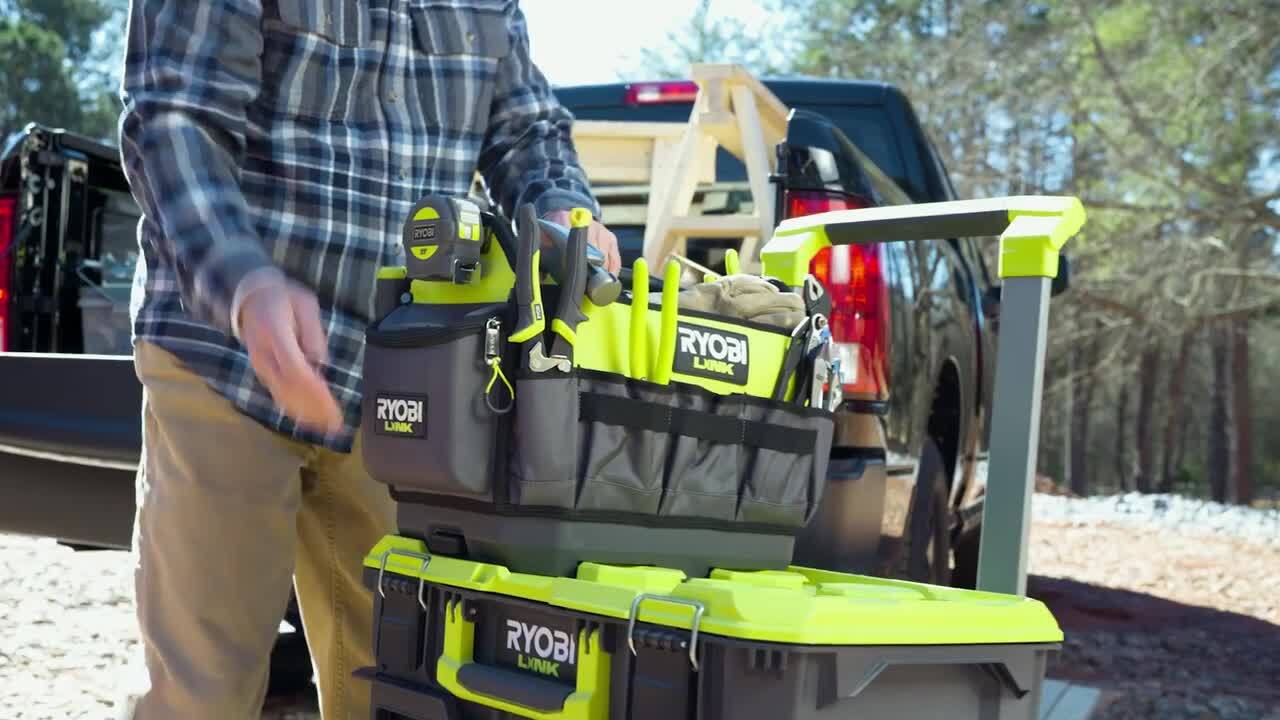 RYOBI LINK 17 in. Tool Bag with Tool Organizer Including Tape