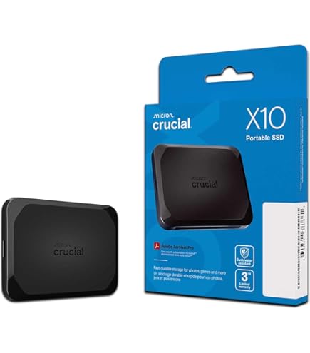Amazon | Crucial X10 外付け SSD 1TB USB3.2 / Type-C 最大読込速度