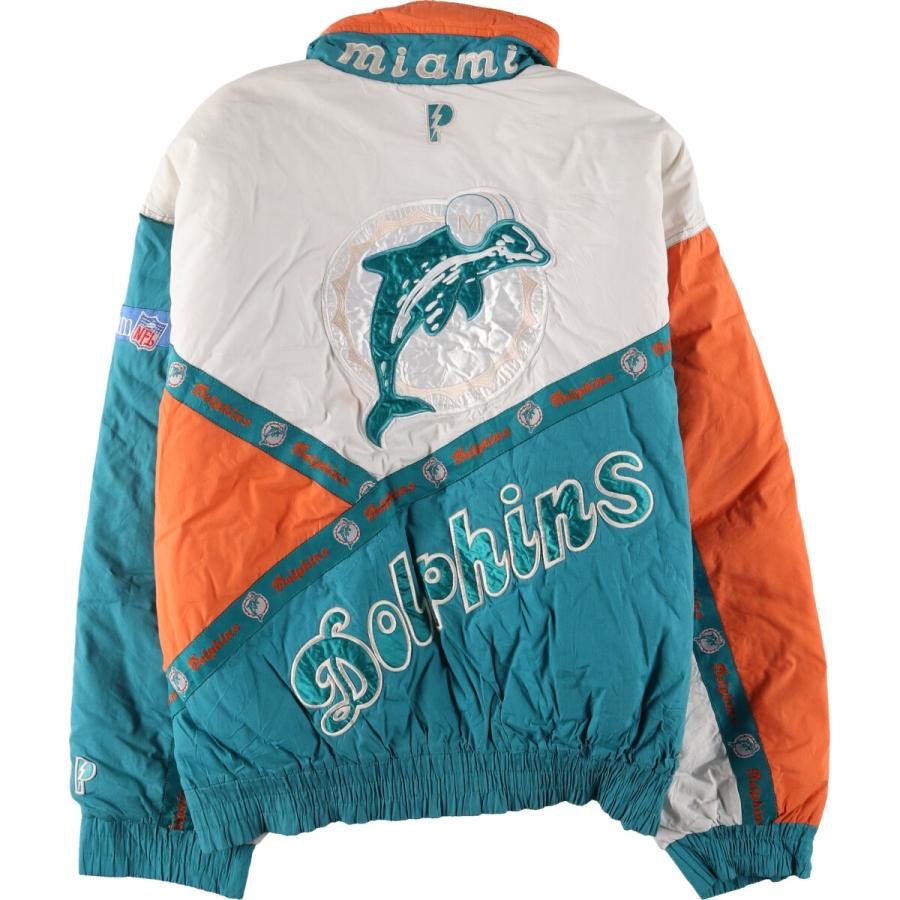 古着 90年代 PRO PLAYER NFL マイアミドルフィンズ 中綿ジャケット