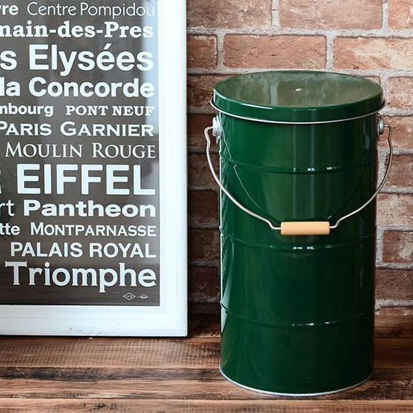 オバケツ 米びつ 10kg 缶 計量カップ付き 日本製 ライスストッカー