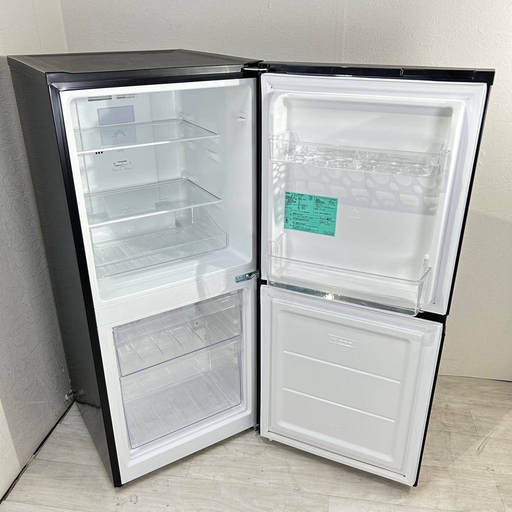 中古 121L 2ドア冷蔵庫 ハイアール JR-NF121NJ 2022年製 ブラック