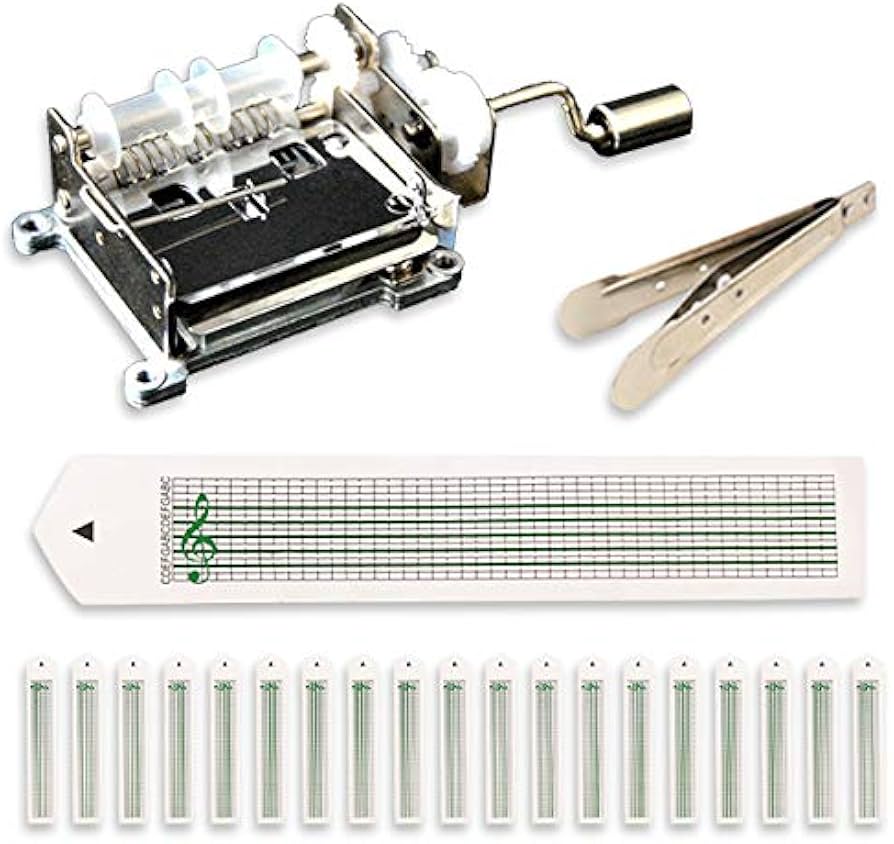Amazon | Felimoa 手回しオルゴール 作成 手作り 15音階 楽譜カード