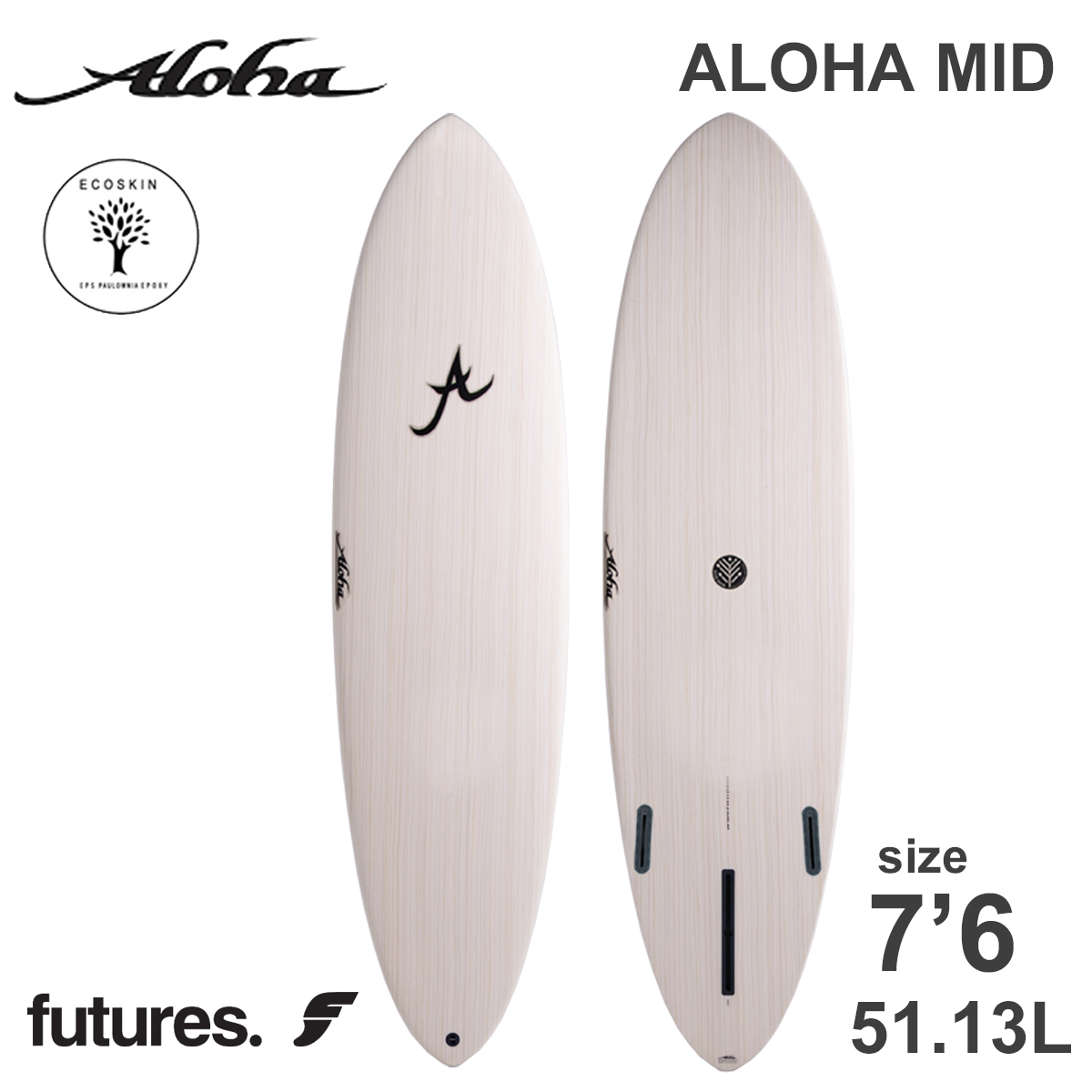25 ALOHA SURFBOARDS アロハ サーフボード MID 7'6 EPS エポキシ