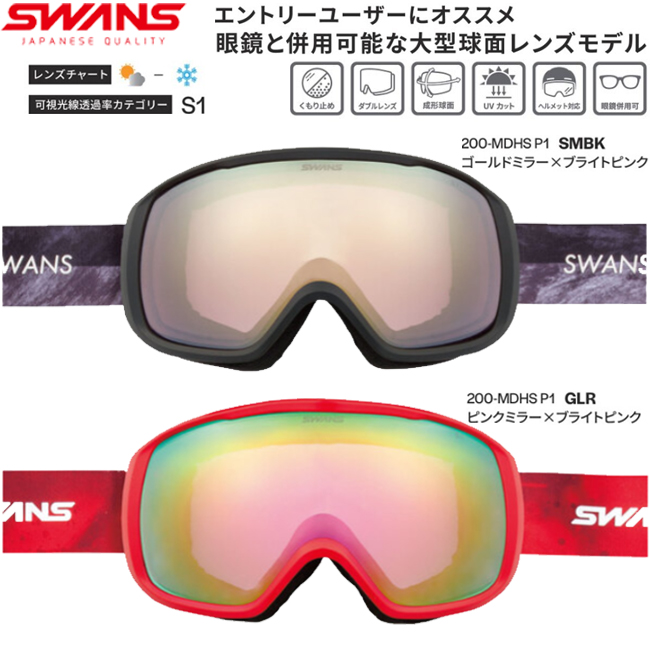 SWANS（スワンズ） スノーゴーグル ゴーグル スキー スノー