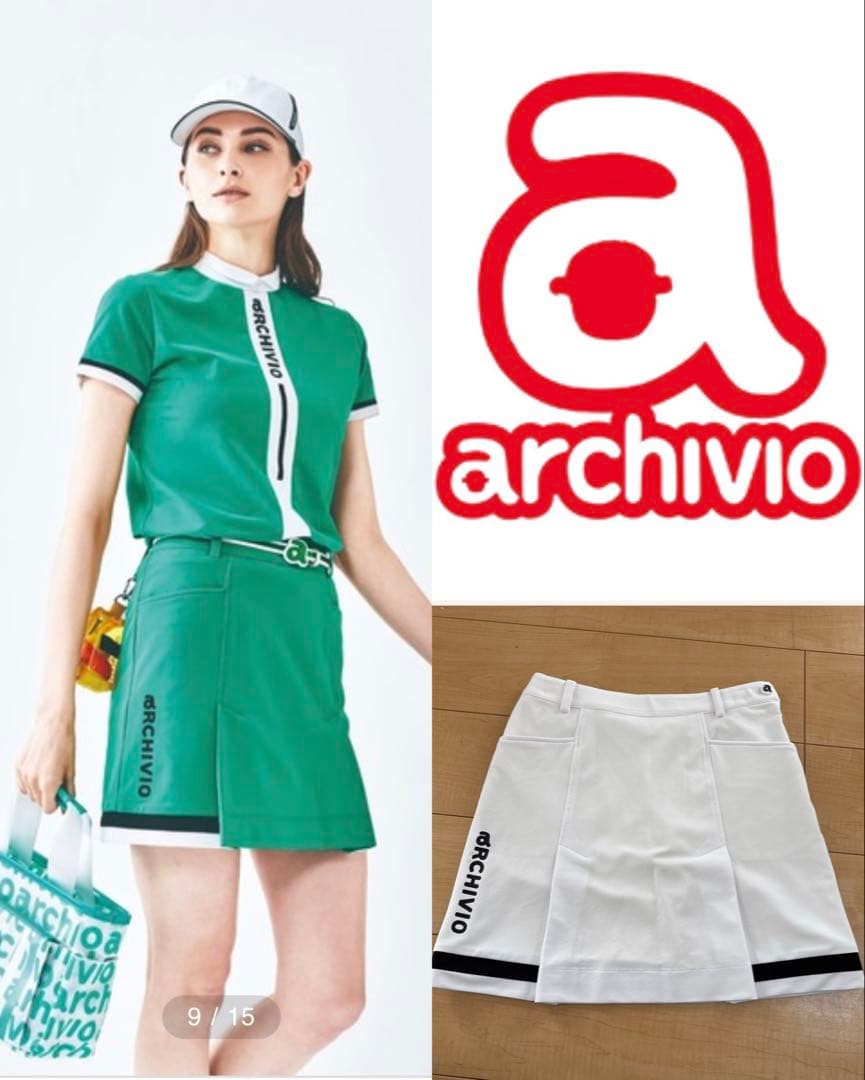 新品未使用　アルチビオ　ゴルフ　ウェア スカート 2023年春夏　ホワイト 保温撥水ドット柄スカート|アルチビオ - ゴルフウェアや婦人服通販