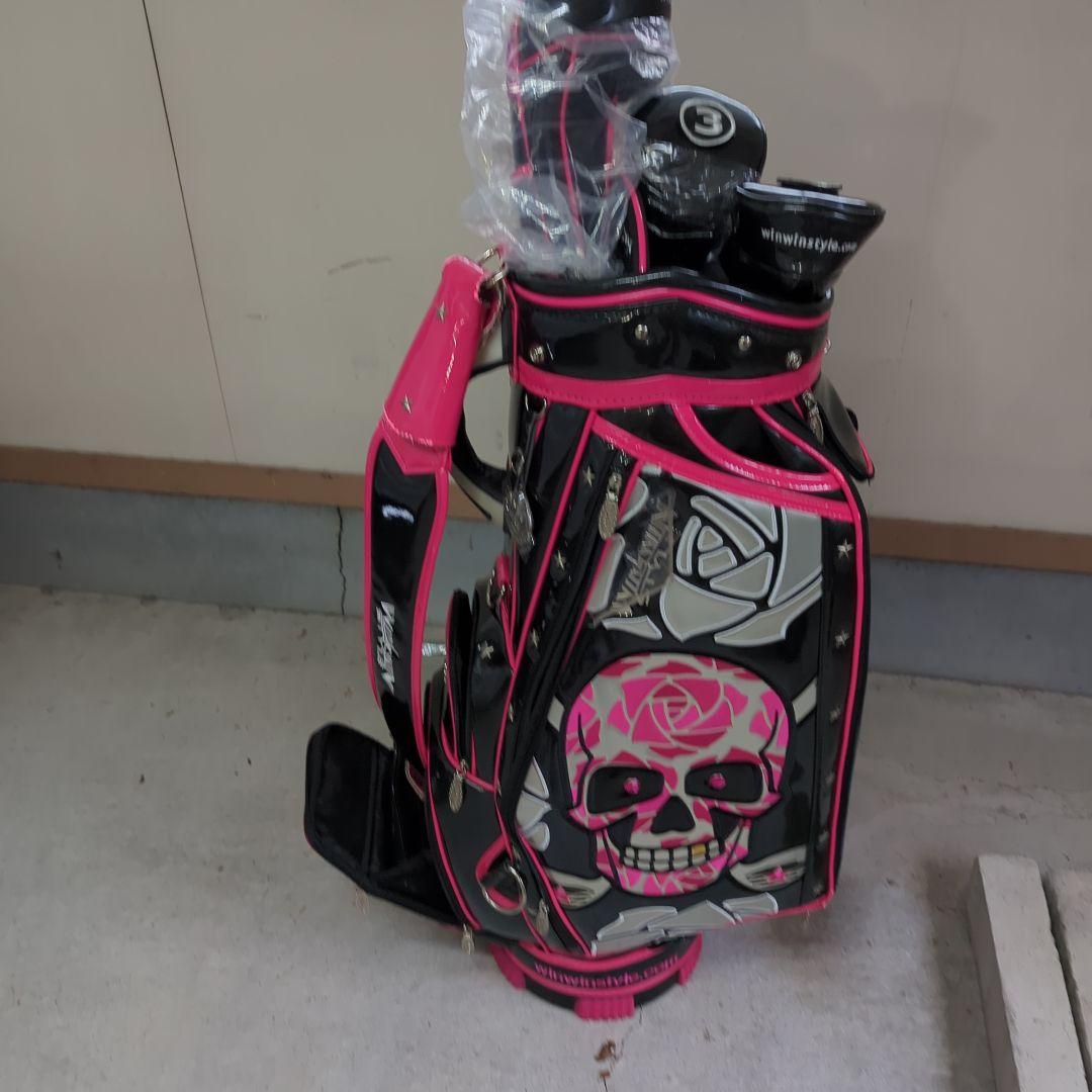 限定５０winwinstyle スカル ゴルフバッグ 黒/ピンク dショッピング |タイトリスト TITLEIST ライツアウト限定スタンド