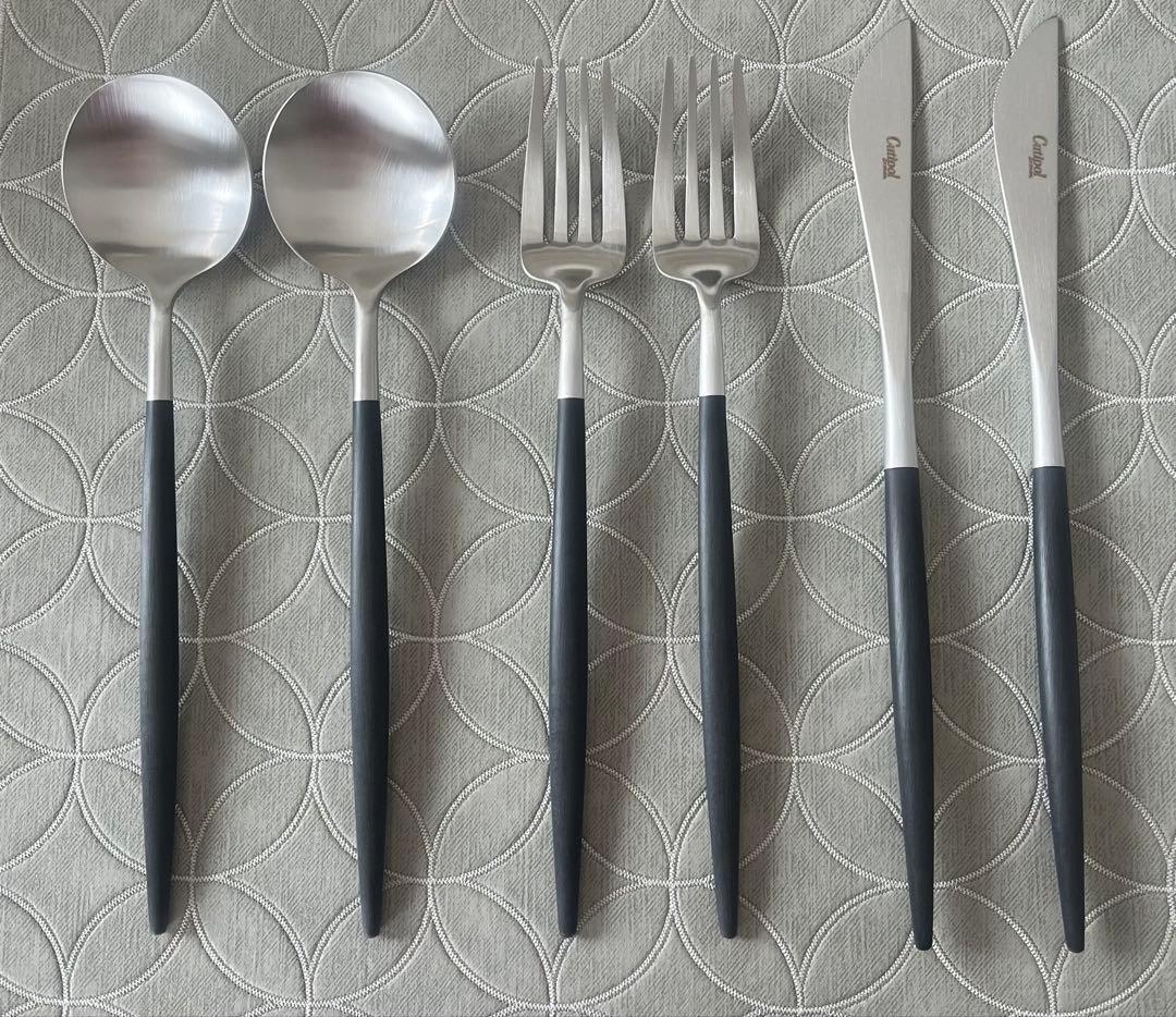 正規品　新品未使用　クチポール　GOA　ブラック　3種×各２本　計6本 Cutipol（クチポール） ゴア カトラリー セット Cutipol GOA ブラック